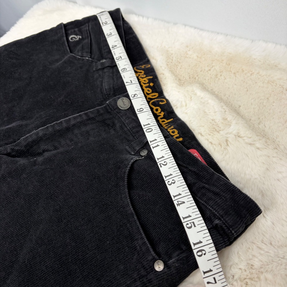 Ezekiel EZ Rider Mens Black Corduroy Cut-Off Shorts Size 34 Slim Fit‎ 90s Y2K - Picture 8 of 10